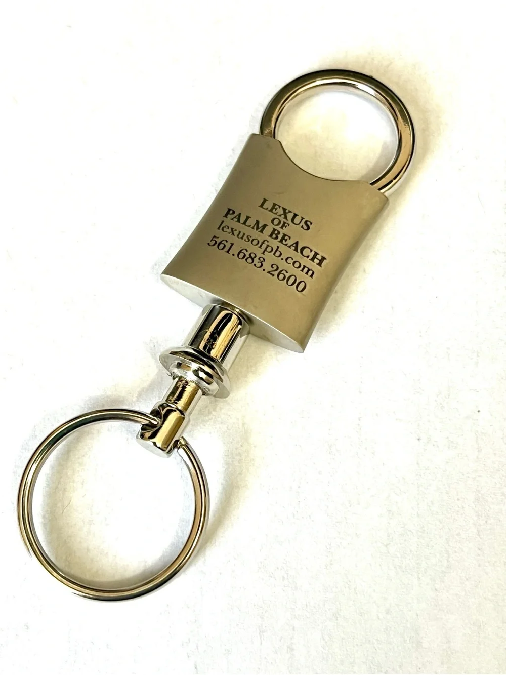 Lexus Silver Metal Keyring with Logo - Men Accessories